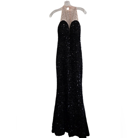 Faeriesty Dresses & Skirts - Stunning Black Sequin Backless Dress Size Small  Formal Prom Banquet